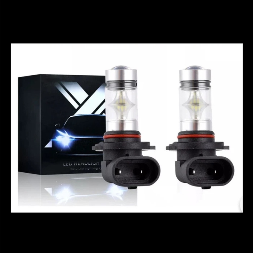 HB4 Fog Light Bulbs LED Extremely Bright 6000K White Xenon 9006 Lamps Set Of 2